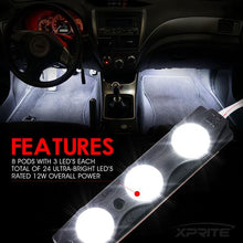 Load image into Gallery viewer, Xprite 8 LED Rock Light Pods Truck Bed Lighting Kit w/ Switch - Blue/Green/Purple/Pink/Red/White/Yellow - Blue Alternate Image