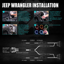 Load image into Gallery viewer, Xprite 7" 90W CREE LED Headlights Jeep Wrangler JK [w/ RGB Halo] (1997-2018) HL-90W-G1-RGB - Default Title Alternate Image