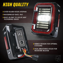 Load image into Gallery viewer, Xprite LED TaillightsJeep Wrangler JK (2007-2018) Inspire Series - Clear / Smoke - Clear Alternate Image