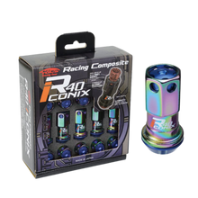 Load image into Gallery viewer, Project Kics Lug Nuts Set [R40 Iconix Racing Composite] 12X1.5 or 12X1.25 - Aluminum Cap / M12X1.50 / Black / Black Cap Alternate Image