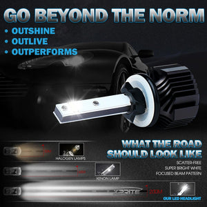 71.99 Xprite Knight Star All-In-One CSP LED Headlight Conversion Kit - Redline360