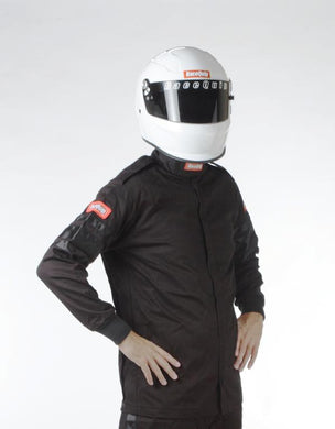 69.95 RaceQuip 111 Series Pyrovatex Single Layer Racing Driver Fire Jacket [SFI 3.2A/ 1] - Black/Red/Blue - Redline360