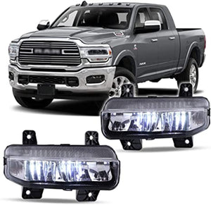 Winjet LED Fog Lights Ram 1500/2500/3500 (2019-2020) Clear Lens w/ Wiring Kit