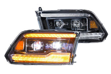 Load image into Gallery viewer, Morimoto Headlights Dodge Ram 1500/HD (09-18) [XB LED - Black] White or Amber DRL - White DRL Alternate Image