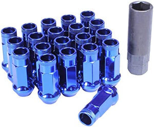 Muteki SR48 Open End Lug Nuts – 12x1.25, Acorn, Forged Steel, 20-Pack (Neo Chrome)