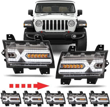 Load image into Gallery viewer, Winjet Renegade Turn Signal Lights Jeep Wrangler JL / Gladiator (18-22) LED DRL w/ Sequential Lights Alternate Image
