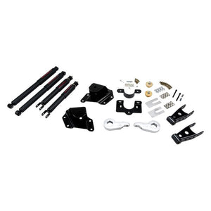 546.76 Belltech Lowering Kit Chevy Silverado / GMC Sierra Ext Cab w/ Factory Front Torsion bar (05-06) Front And Rear - w/ or w/o Shocks - Redline360