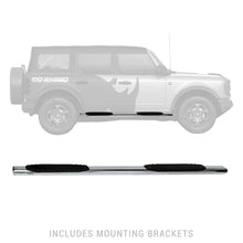 Load image into Gallery viewer, Go Rhino 4" OE Xtreme Oval Side Steps Ford Bronco 4 Doors (21-22) Textured Black or Polished - Textured Black Alternate Image