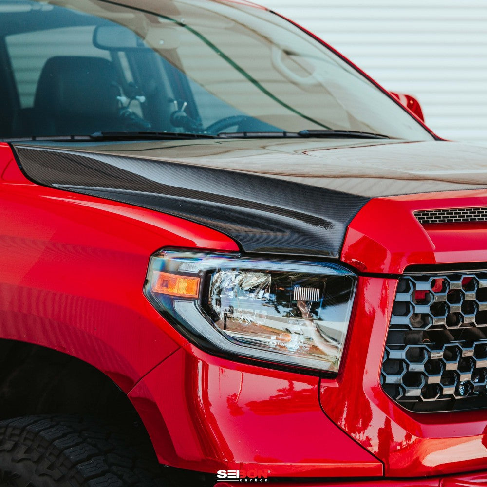 1199.00 SEIBON Carbon Fiber Hood Toyota Tundra (2013-2021) OEM or TS Vented Style - Redline360