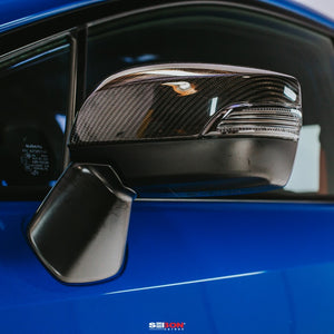 510.00 SEIBON Carbon Fiber Mirror Caps Subaru WRX & STi (2015-2021) Pair - Redline360