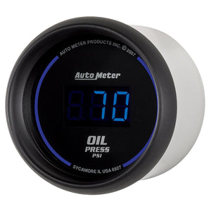 153.00 AutoMeter Cobalt Digital Oil Pressure Gauge (2-1/16") Black Dial with Blue LED - 6927 - Redline360