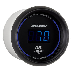 153.00 AutoMeter Cobalt Digital Oil Pressure Gauge (2-1/16") Black Dial with Blue LED - 6927 - Redline360
