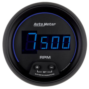289.95 AutoMeter Cobalt Digital In-Dash Tachometer Black Dial w/ Blue LED Gauge (3-3/8") 6997 - Redline360
