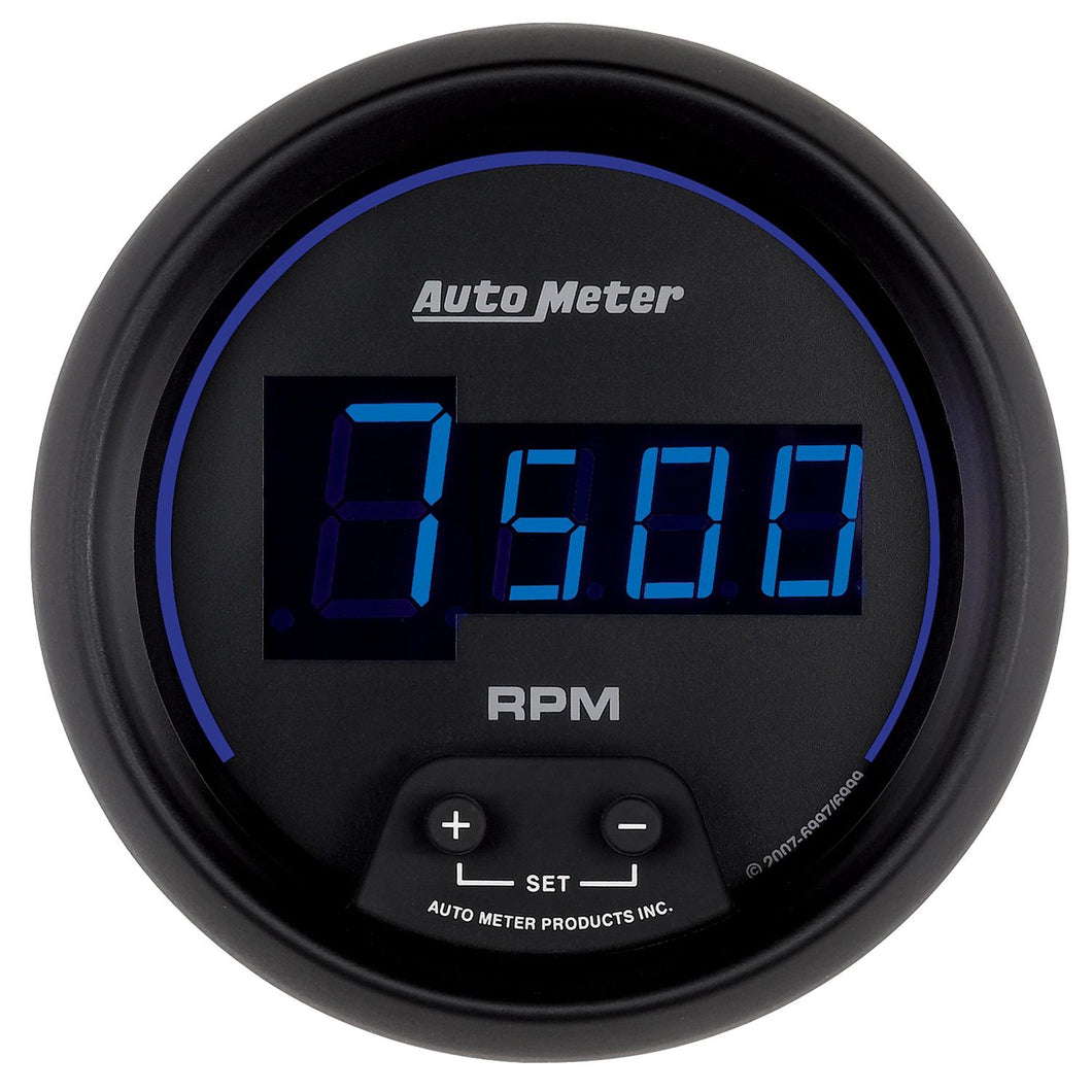 289.95 AutoMeter Cobalt Digital In-Dash Tachometer Black Dial w/ Blue LED Gauge (3-3/8