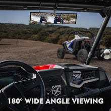 Load image into Gallery viewer, Xprite Curved UTV Rear View Mirror w/ Integrated LED Lights &amp; Switch for 1.75"-2" Rollbars - UTV-CM-G11 - 9 Inch Alternate Image