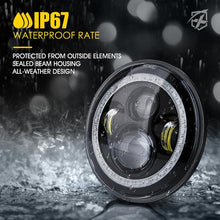 Load image into Gallery viewer, 188.99 Xprite 7" 90W G2 Exhibit Series LED Headlights Jeep Wrangler TJ/JK [w/ RGB Chasing Halo] (1997-2018) HL-90W-G2-DANCE - Redline360 Alternate Image