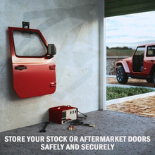 Load image into Gallery viewer, 32.99 Xprite Wall Mount Door Hanger Jeep Wrangler CJ YJ TJ LJ JK JL JT (1956-2020) w/ US Flag / Standard - Redline360 Alternate Image