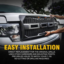 Load image into Gallery viewer, 116.99 Xprite Raptor Style Grill Ford F150 (2009-2014) w/ LED Running Lights - Redline360 Alternate Image