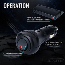 Load image into Gallery viewer, Xprite Dash/Windshield LED Strobe Lights [Undercover Series] Multiple Light Color Option - Blue Alternate Image