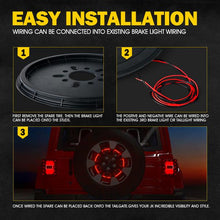 Load image into Gallery viewer, Xprite Spare Tire LED Brake Light Jeep Wrangler JL (2018-2020 ) 14" Cyclone Series - TL-JL-WHEEL-G1 - Default Title Alternate Image