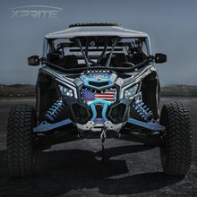 Load image into Gallery viewer, Xprite Grille Can-Am Maverick X3 (2017-2020) Black Steel w/ U.S. Flag Mesh - Default Title Alternate Image