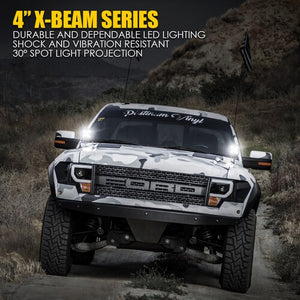 80.99 Xprite  X-Beam Series CREE LED Spot Lights [1 Pair] 25W 3" or 50W 4" - Redline360