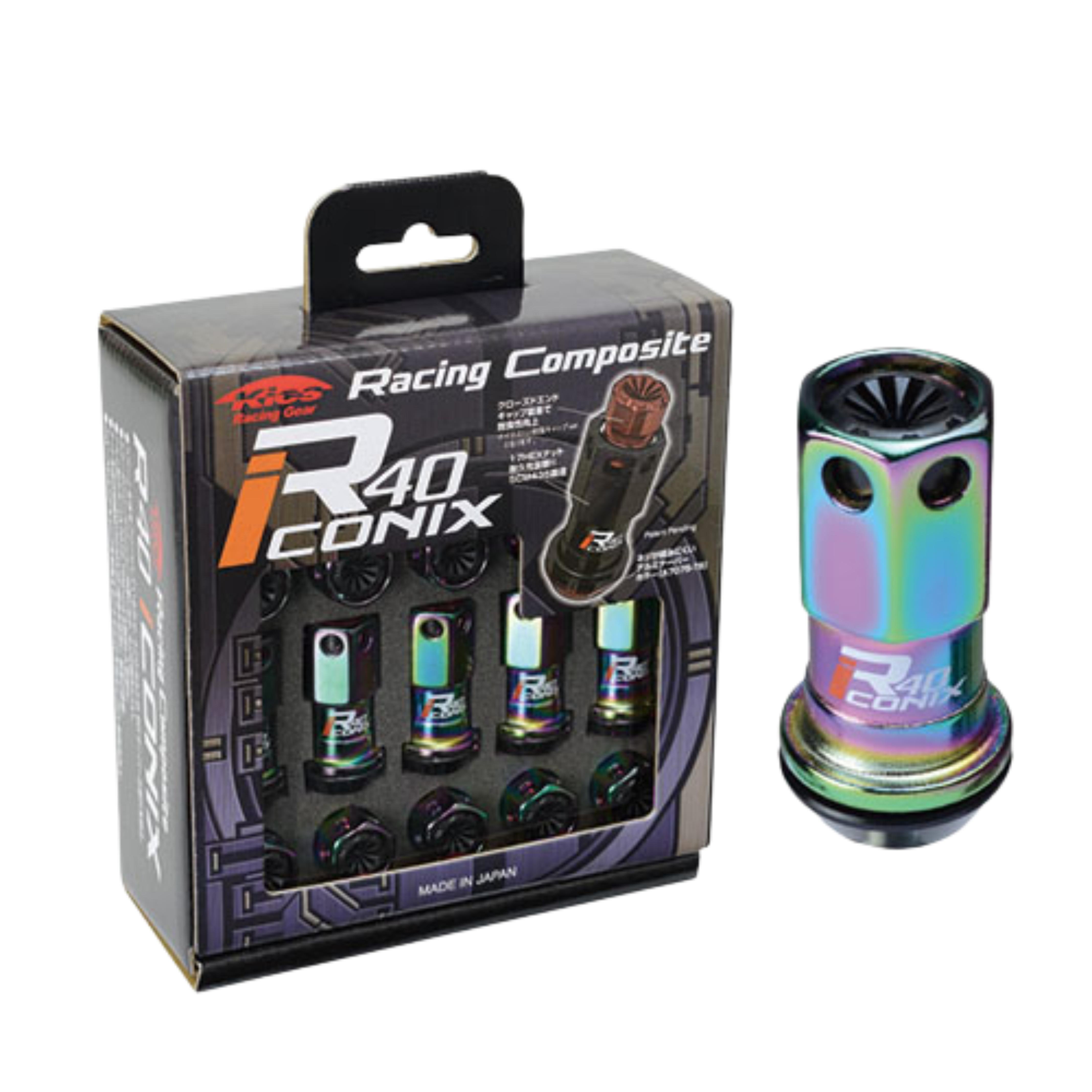 Project Kics Lug Nuts Set [R40 Iconix Racing Composite] 12X1.5 or 12X1