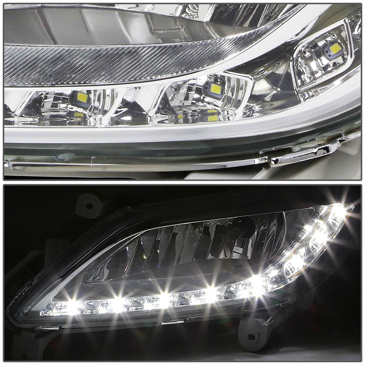 DNA Fog Lights Hyundai Veloster (2012-2016) w/ LED DRL Strip