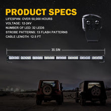 Load image into Gallery viewer, 79.99 Xprite 35.5" G2 LED Traffic Advisor Strobe Light Bar with Suction Cup Brackets - White/Amber/Red-Blue/Combo - Redline360 Alternate Image