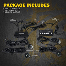 Load image into Gallery viewer, Xprite Covert 4 Series Hide-A-Way LED Strobe Lights - White / White-Amber / Amber - White Alternate Image