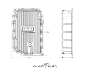 315.95 B&M Hi-Tek Deep Transmission Pan Chevy Camaro [6L80E] (2010-2015) 70391 - Redline360