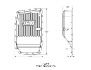 433.95 B&M Hi-Tek Deep Transmission Pan Ford [6R80/6R100] (2009-2019) 70394 - Redline360