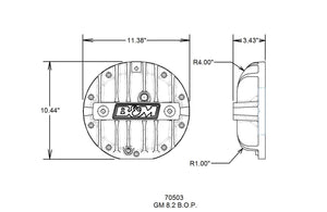 212.95 B&M Differential Cover GM 8.2" 10-Bolt B.O.P. - 70503 - Redline360