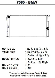 CSF Radiator BMW 435i F32 (12-16) F36 Gran Coupe Sedan (13-16) Manual  Trans - Aluminum