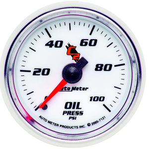 97.87 AutoMeter C2 Oil Pressure Gauge (2-1/16") Mechanical / Air-Core / Digital Stepper Motor - Redline360
