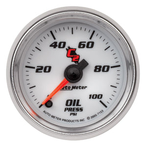 97.87 AutoMeter C2 Oil Pressure Gauge (2-1/16") Mechanical / Air-Core / Digital Stepper Motor - Redline360