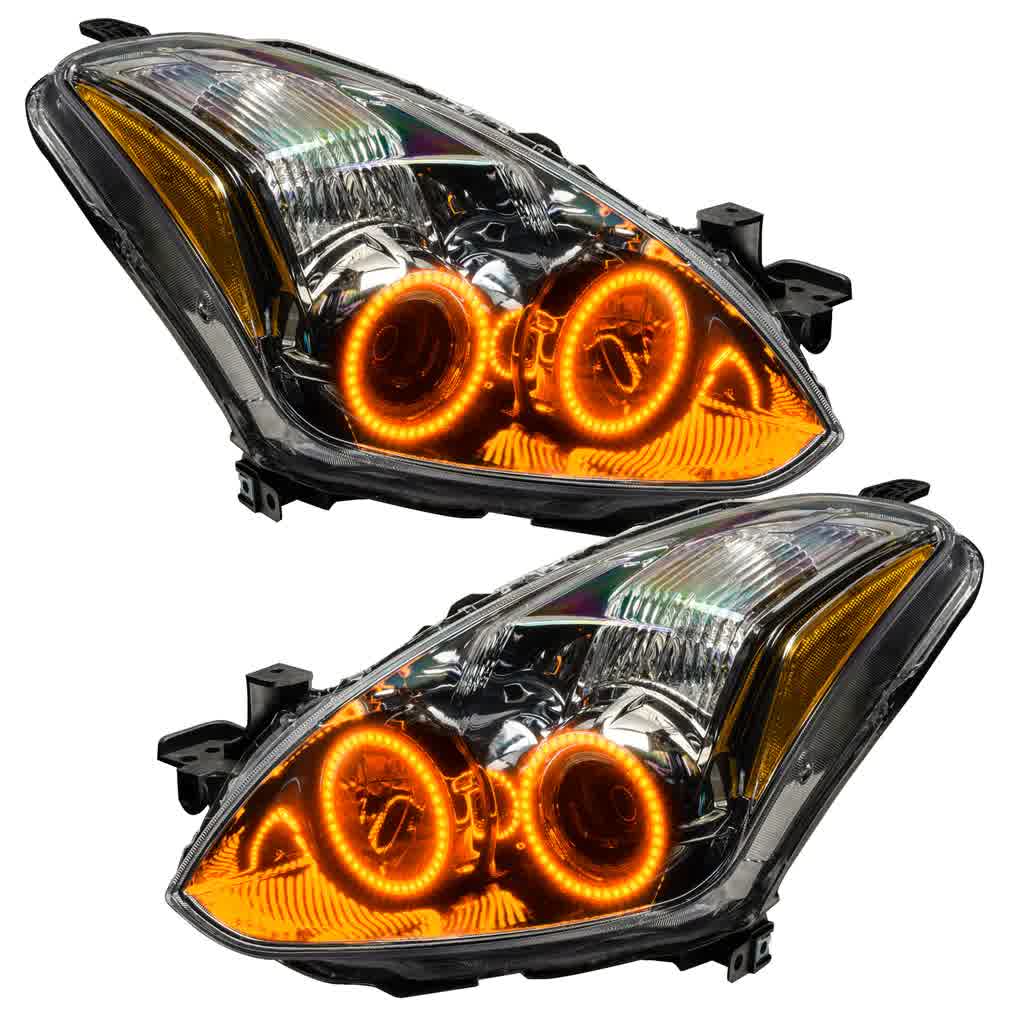 Passenger Side Headlight For 2010-2012 Nissan Altima Sedan – Halogen, Chrome Housing, Clear Lens