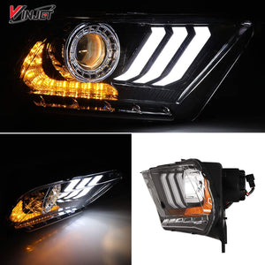 329.99 Winjet Projector Headlights Ford Mustang (2010-2014) Sequential - DRL - Black - Redline360