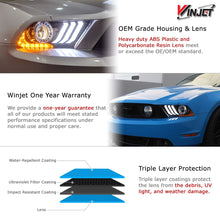 Load image into Gallery viewer, 329.99 Winjet Projector Headlights Ford Mustang (2010-2014) Sequential - DRL - Black - Redline360 Alternate Image