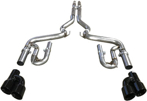 980.99 Solo Performance Exhaust Ford Mustang GT 5.0 (18-20) Street Race Catback w/ Quad Tips - Polished or Black Tips - Redline360