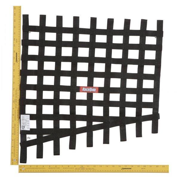 RaceQuip 725005 RIBBON STYLE RACE CAR WINDOW NET SFI 27.1 CERTIFIED; BLACK 18 H X 24 W