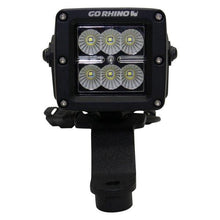Load image into Gallery viewer, Go Rhino Windshield Cowl LED Lights Mount Jeep Wrangler (18-21) - 3" X 3" Single or Dual Cubes - Single Mount Alternate Image