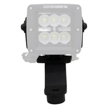 Load image into Gallery viewer, Go Rhino Windshield Cowl LED Lights Mount Jeep Wrangler (18-21) - 3" X 3" Single or Dual Cubes - Single Mount Alternate Image
