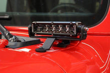 Load image into Gallery viewer, Go Rhino Windshield Cowl LED Bars Mount Jeep Wrangler (18-21) - Dual 6" Single Row - Default Title Alternate Image