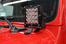 Load image into Gallery viewer, 102.25 Go Rhino Windshield Cowl LED Cubes Mount Jeep Gladiator (20-21) - 6" X 6" Single Q4 Series - Redline360 Alternate Image