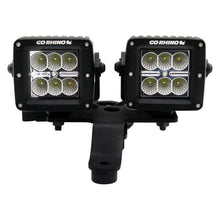 Load image into Gallery viewer, Go Rhino Windshield Cowl LED Lights Mount Jeep Wrangler (18-21) - 3" X 3" Single or Dual Cubes - Single Mount Alternate Image