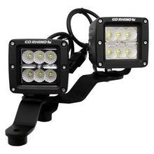 Load image into Gallery viewer, Go Rhino Windshield Cowl LED Lights Mount Jeep Gladiator JT (20-21) - 3" X 3" Dual Cube Offset - Default Title Alternate Image