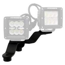 Load image into Gallery viewer, Go Rhino Windshield Cowl LED Lights Mount Jeep Wrangler (18-21) - 3" X 3" Dual Cube Offset - Default Title Alternate Image