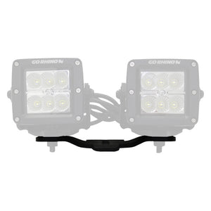 89.05 Go Rhino Hood Hinge LED Lights Mount Jeep Gladiator (20-21) [3" X 3" Dual Cube] Standard or Offset - Redline360