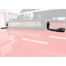 Load image into Gallery viewer, Go Rhino Center Hood LED Bars Mount Jeep Wrangler (18-21) 10" or 20" Single or Double Row - 10" LED Bar Mount / Double Alternate Image